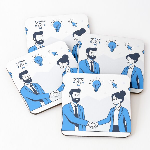 Item preview, Blue Handshake Business Collaboration designed and sold by KaiWaiGallery.