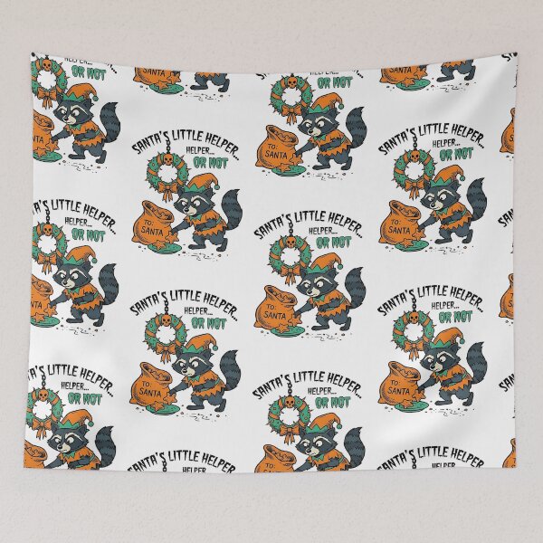 Item preview, Raccoon Christmas Cookie Thief designed and sold by PictoVibe.