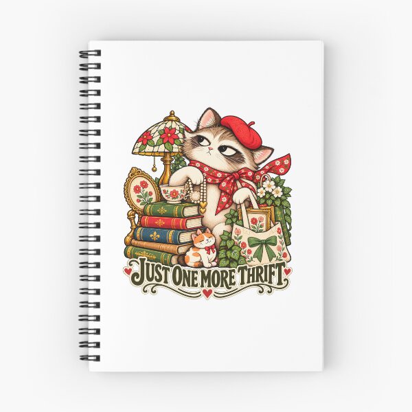 Item preview, Just One More Thrift – Cute Cat Vintage Thrifting Design designed and sold by THROUGH-LIFE.
