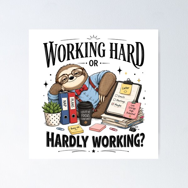 Item preview, Working Hardly or Hardly Working? designed and sold by aponwao.