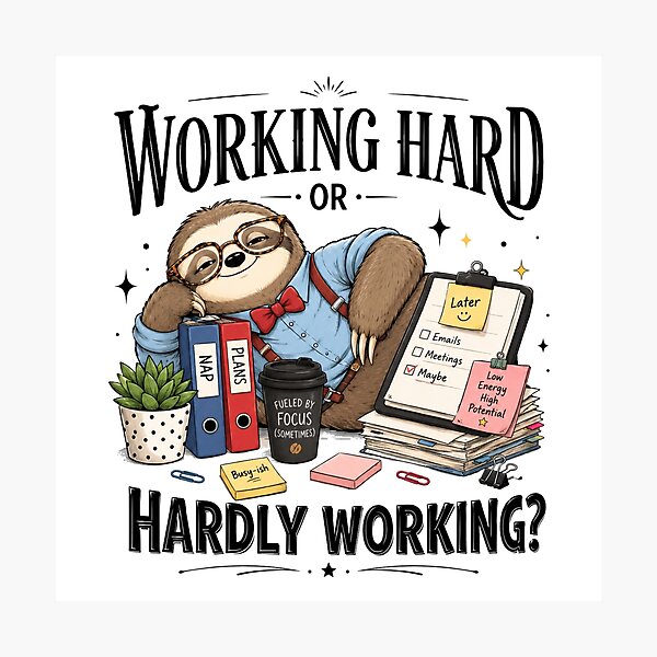 Item preview, Working Hardly or Hardly Working? designed and sold by aponwao.