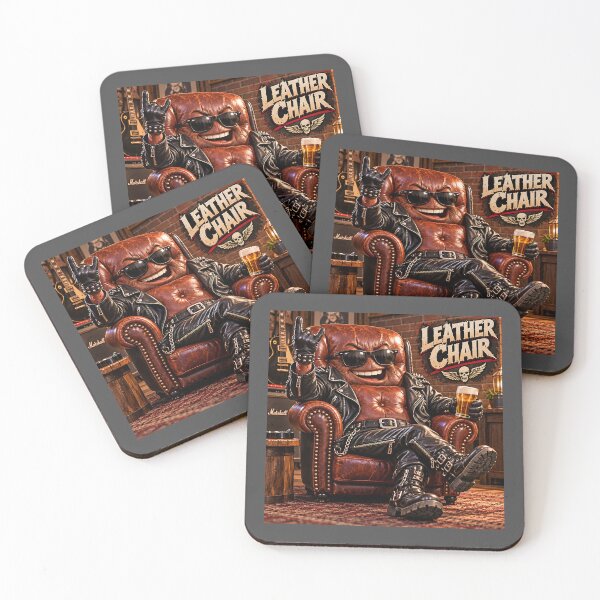 Item preview, Leather Chair – Funny Rock and Roll Furniture Pun designed and sold by Hornace88studio.
