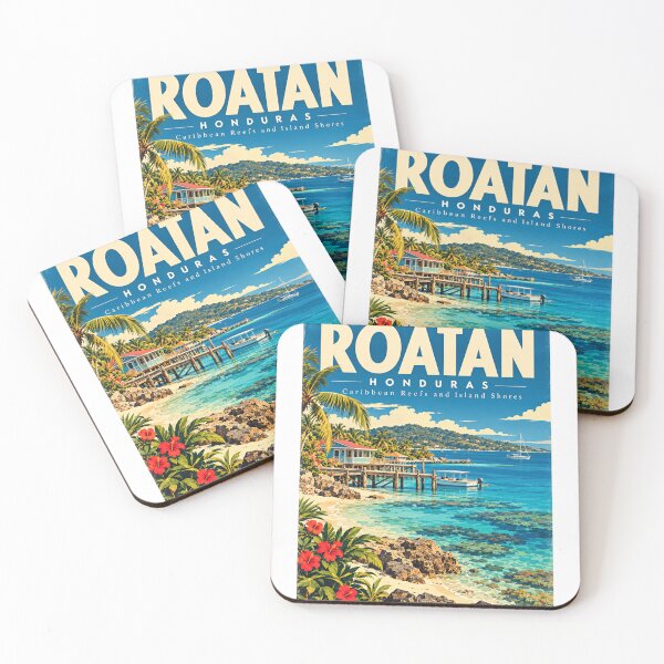 Item preview, Roatan Honduras Caribbean Reefs And Island Shores Travel Vacation designed and sold by AncientClouds25.