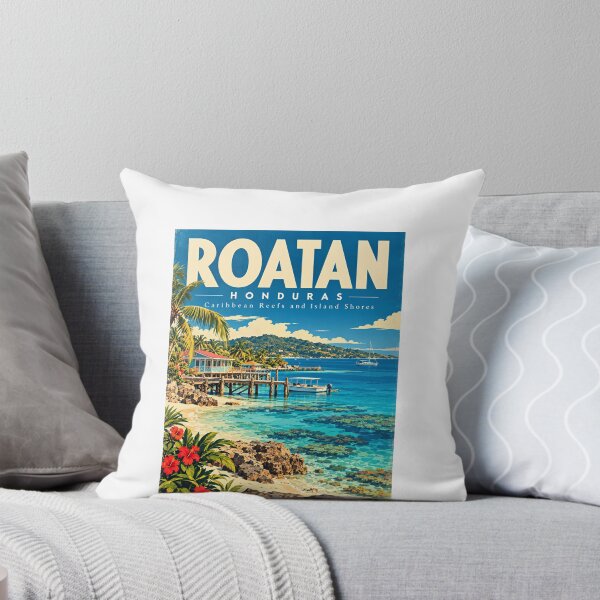 Item preview, Roatan Honduras Caribbean Reefs And Island Shores Travel Vacation designed and sold by AncientClouds25.
