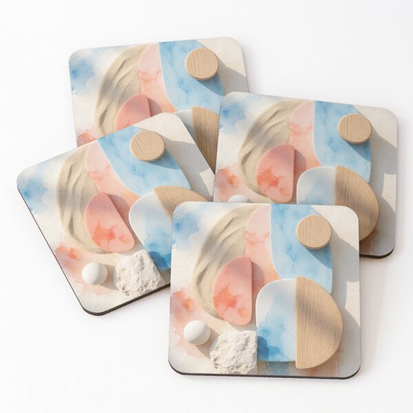 Item preview, Summer Breeze - Coastal Abstract Japandi Wall Art designed and sold by nhk999.
