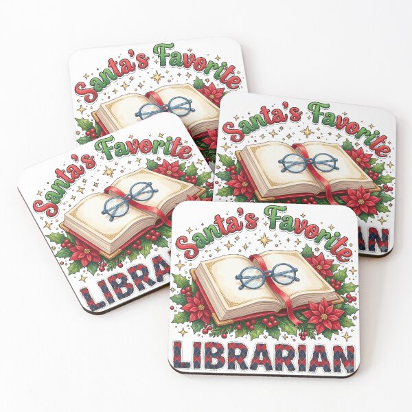 Item preview, Santa's Favorite Librarian Christmas Oversized T-Shirt designed and sold by gidget-gadget.