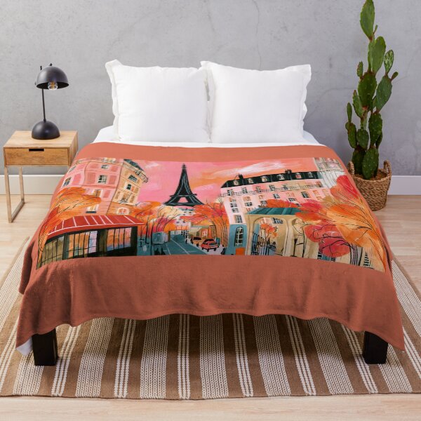 Item preview, Discover the Romantic Parisian Charm in Autumn- Eiffel Tower and Colorful Fall Street Art designed and sold by OlfactoART Studio.