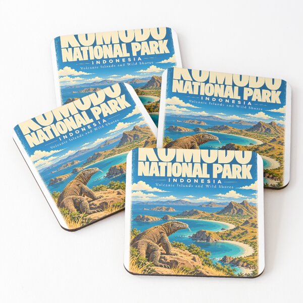 Item preview, Komodo National Park Indonesia Volcanic Islands And Wild Shores Komodo Dragon Travel designed and sold by ManilStuck237.