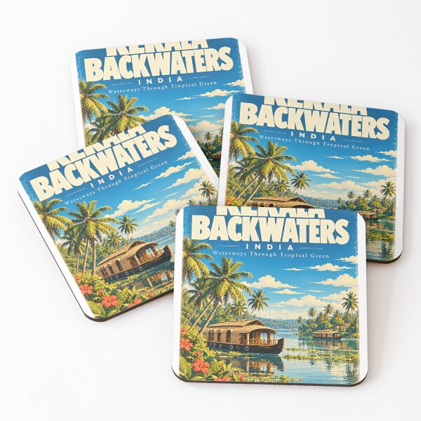 Item preview, Kerala Backwaters India Waterways Through Tropical Green Travel Destination Explorer designed and sold by ManilStuck237.