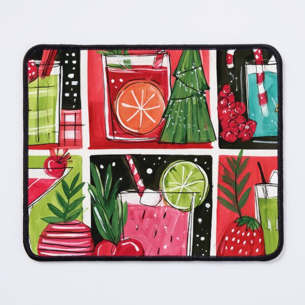Item preview, Festive Holiday Cocktails in Colorful Glasses with Fresh Herbs, Aromatic Spices, and Seasonal Charm designed and sold by OlfactoART Studio.