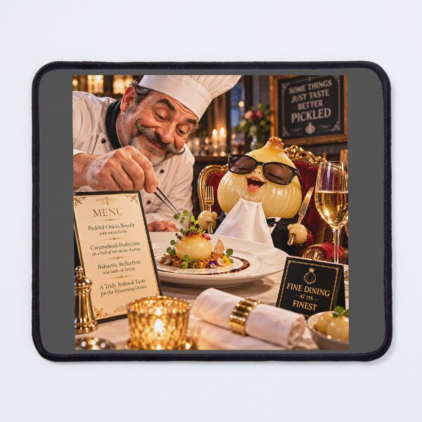Item preview, Pickled Onion Royale – Funny Fine Dining Food Humour designed and sold by Hornace88studio.