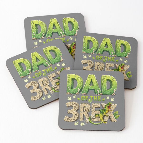 Item preview, Dad of The Three Rex Birthday Dinosaur Family Matching designed and sold by KristineLi.