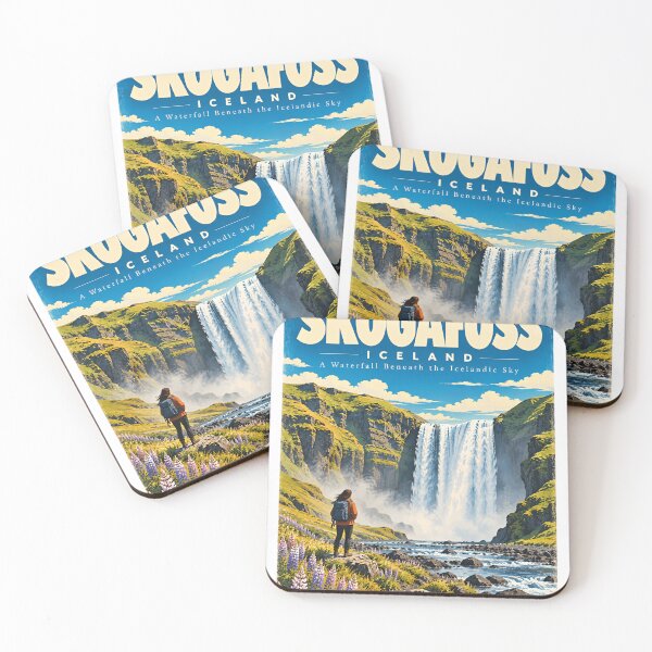 Item preview, Skogafoss Iceland A Waterfall Beneath The Icelandic Sky Travel Adventure designed and sold by ManilStuck237.