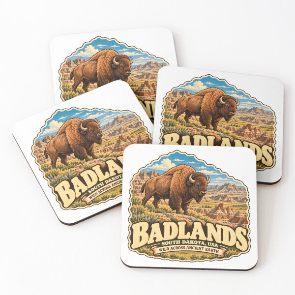 Item preview, Badlands South Dakota USA Wild Across Ancient Earth National Park Bison Wildlife Travel designed and sold by NeedForParks.