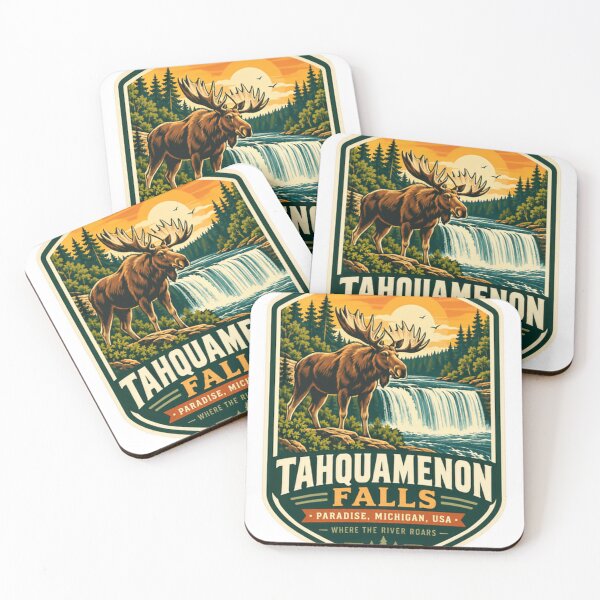 Item preview, Tahquamenon Falls Paradise Michigan USA Where The River Roars Michigan Waterfall Moose Nature Travel designed and sold by NeedForParks.