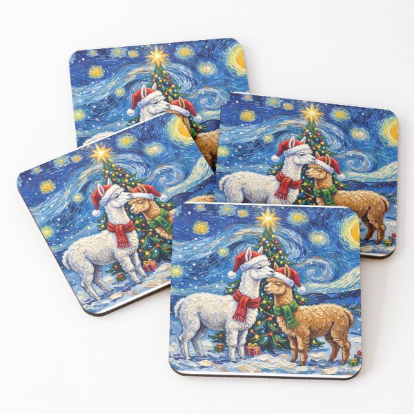 Item preview, Starry Night Alpacas Christmas designed and sold by Tiffany Roy.