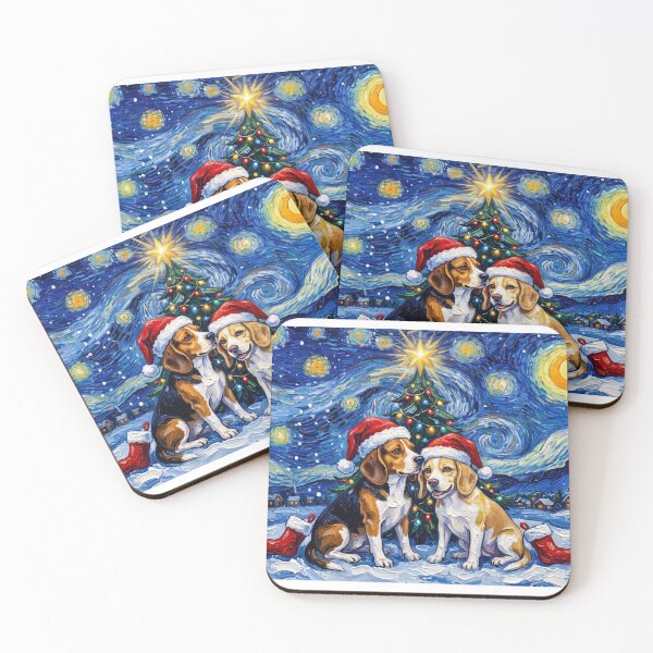 Item preview, Starry Night Beagles Christmas designed and sold by Tiffany Roy.