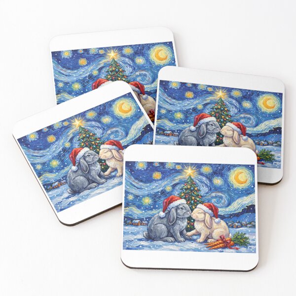 Item preview, Starry Night Kissing Bunnies designed and sold by Tiffany Roy.