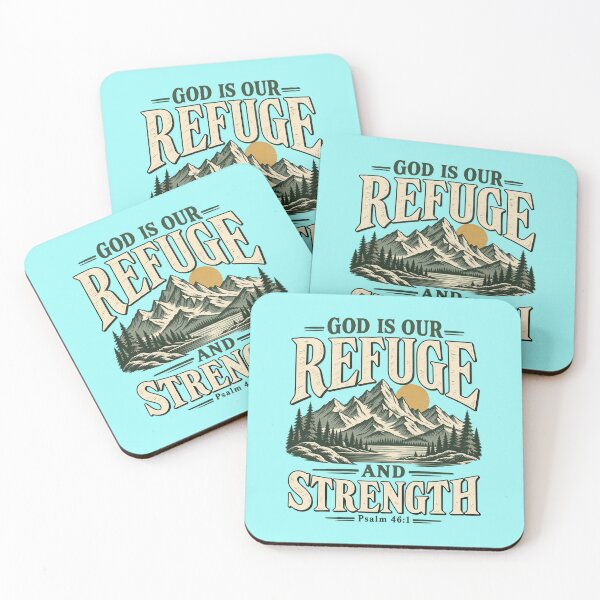 Item preview, God Is Our Refuge and Strength - Psalm 46:1 KJV Bible Verse designed and sold by MemoriesOnPics.