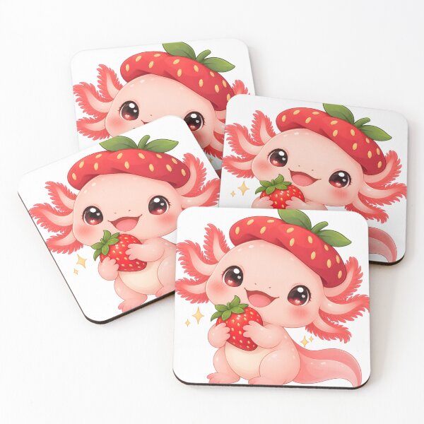 Item preview, Strawberry Axolotl Cute Kawaii Pink Salamander Aesthetic T-Shirt designed and sold by Sobalvarro Art & Apparel.