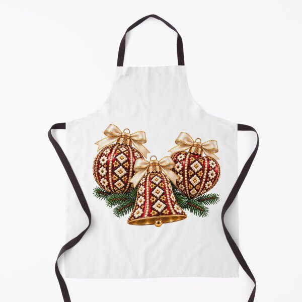 Item preview, Ruby Folk Christmas Ornaments – Elegant Holiday Bell and Baubles designed and sold by DansCreations42.
