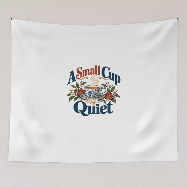 Item preview, A Small Cup Of Quiet Introvert Tea Lover Peace Relaxation designed and sold by HumansStuck12.