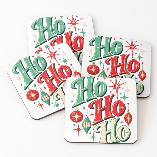 Item preview, Ho Ho Ho Retro 1950s Atomic Christmas Ornaments designed and sold by victorsuarez.