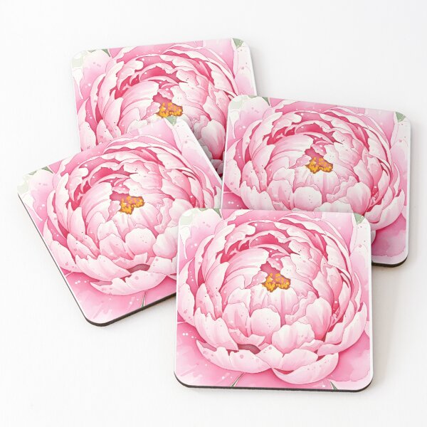 Item preview, Big Pink Peony Bloom Close Up in Bright Watercolor designed and sold by VelloomStore.