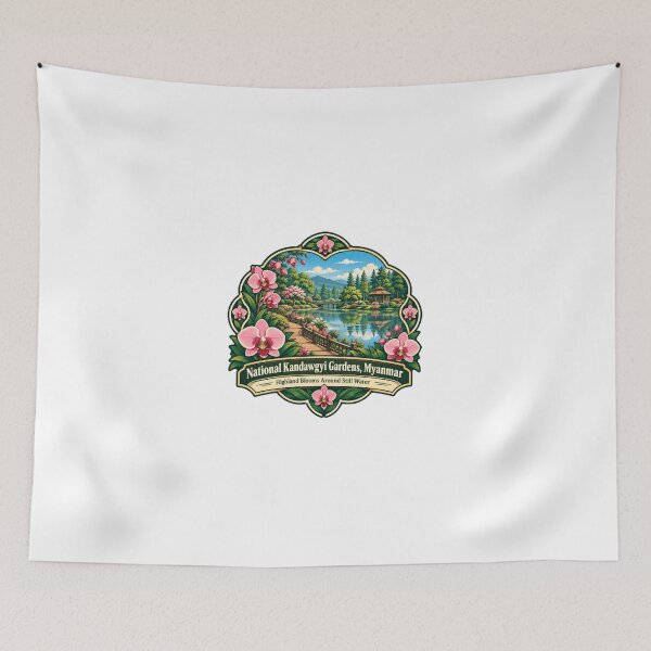 Item preview, National Kandawgyi Gardens Myanmar Highland Blooms Around Still Water Travel Souvenir Garden Lover designed and sold by JonesFlora2025.