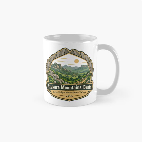 Item preview, Atakora Mountains, Benin Rocky Ridges Above Green Valleys Travel Adventure Souvenir designed and sold by JonesFlora2025.