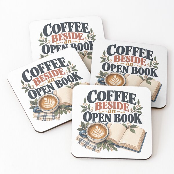 Item preview, Coffee Beside An Open Book Reading Lover Bookworm Coffee Enthusiast designed and sold by HumansStuck12.