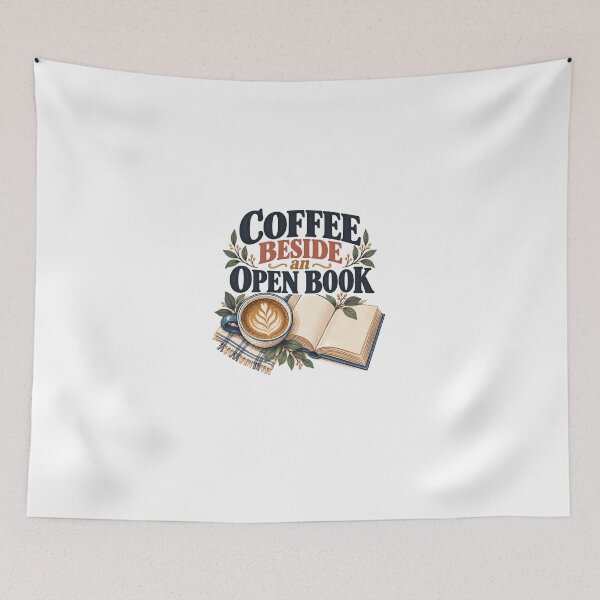 Item preview, Coffee Beside An Open Book Reading Lover Bookworm Coffee Enthusiast designed and sold by HumansStuck12.