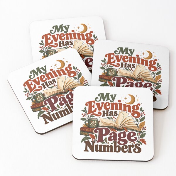 Item preview, My Evening Has Page Numbers Book Lover Reader Bibliophile designed and sold by SkeletonsDanger.