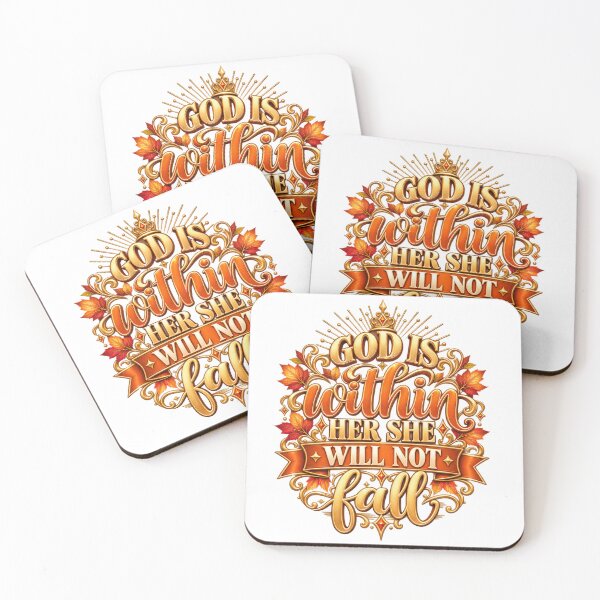 Item preview, God is Within Her She Will Not Fall (Golden Autumn Royalty) designed and sold by Manifest of Creations.