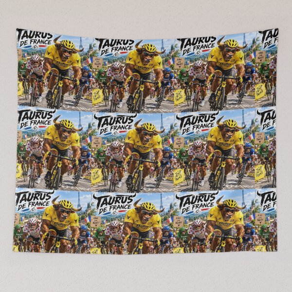 Item preview, Taurus de France – Funny Bull Cycling Race Pun designed and sold by Hornace88studio.