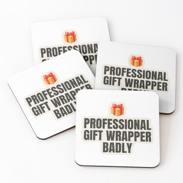Item preview, Professional Gift Wrapper Badly Funny Sticker designed and sold by kilat42.