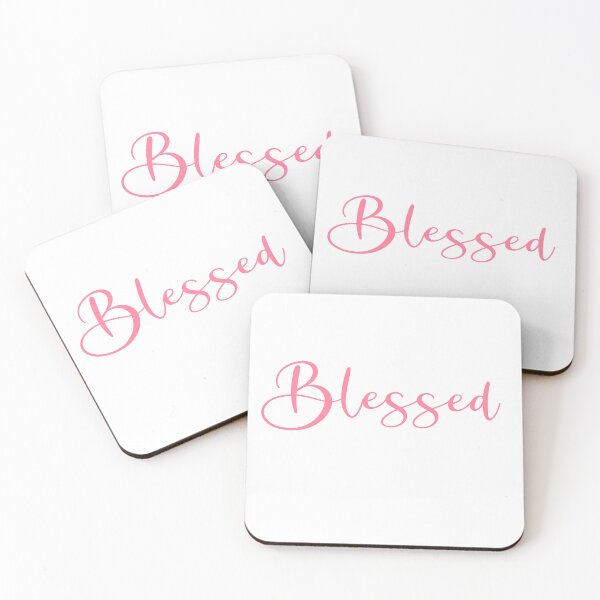 Item preview,  Blessed - Word Art Sign in Pink Color typography script designed and sold by Star58.
