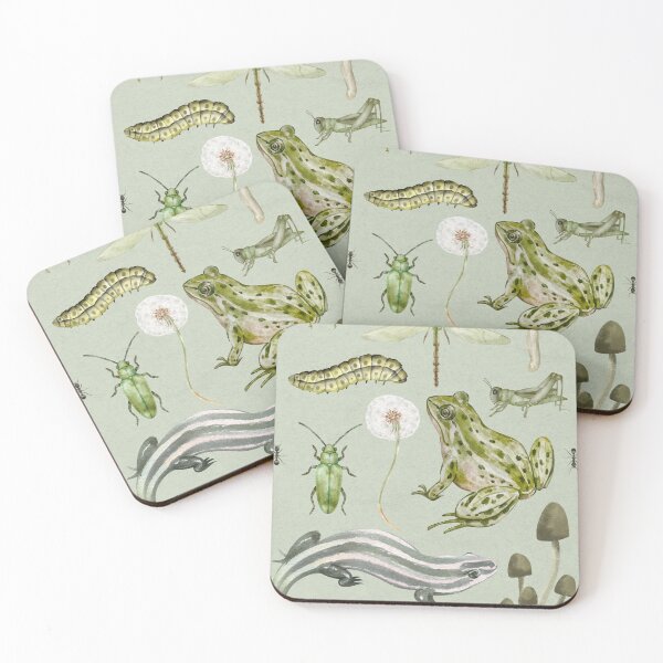Item preview, Green Woodland Creatures Collage designed and sold by Strange Little Things.