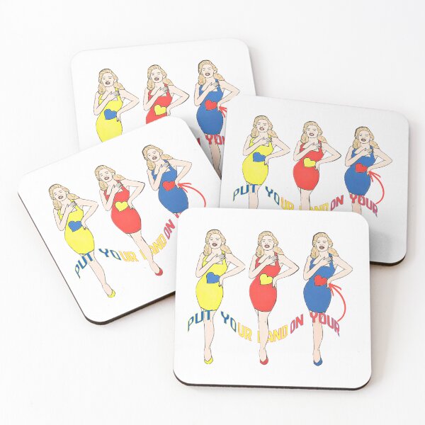 Item preview, Put Your Hand On Your Heart Retro Pop Diva Trio Lyric Graphic designed and sold by RahniNM.
