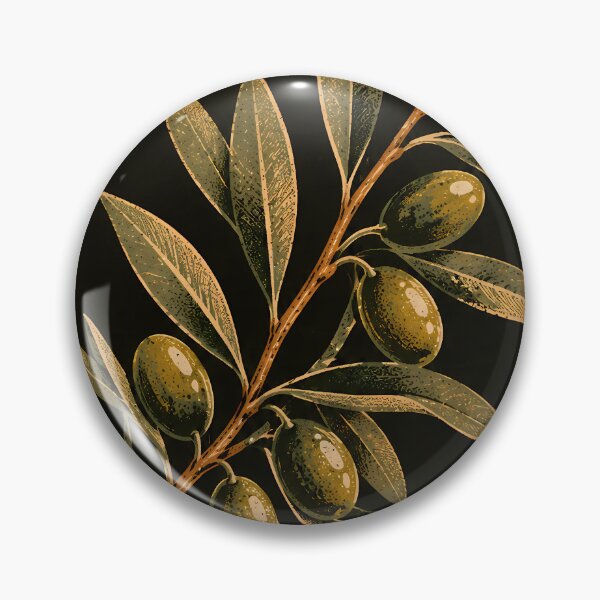 Item preview, Olive branch on black background  designed and sold by tarotstarostina.