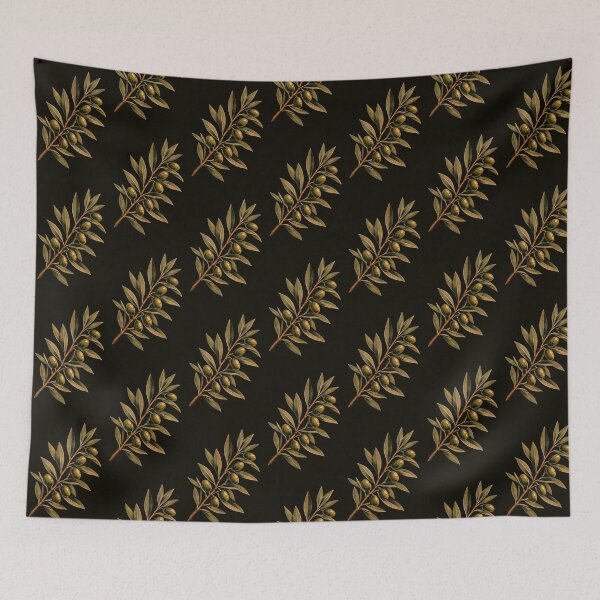 Item preview, Olive branch on black background  designed and sold by tarotstarostina.