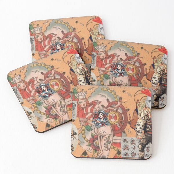 Item preview,  Old School Tattoo Collage with Punk Attitude designed and sold by Slyfish.