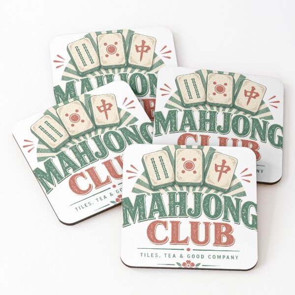 Item preview, Mahjong Club Retro Vintage Mahjong Tiles Game Night Gift for Mahjong Players designed and sold by UncleFizziwigs.