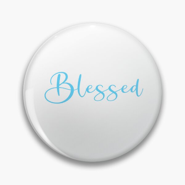 Item preview, Blessed by God - Word Art Sign in Blue Color typography script designed and sold by Star58.