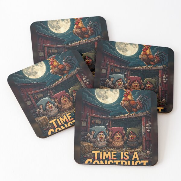 Item preview, Funny Rooster Time Is A Construct Midnight Crowing Gift designed and sold by MojoHill.