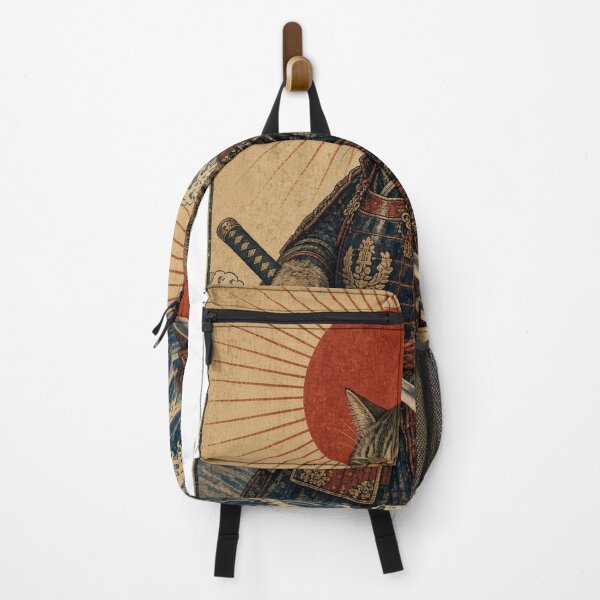 Item preview, Samurai Cat of Honor Japanese Woodblock Warrior Cat Art Gift designed and sold by UncleFizziwigs.