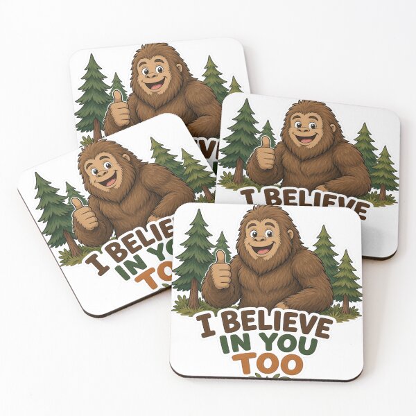 Item preview, Bigfoot Believes in You Funny Motivational Cryptid Sasquatch Sticker designed and sold by UncleFizziwigs.