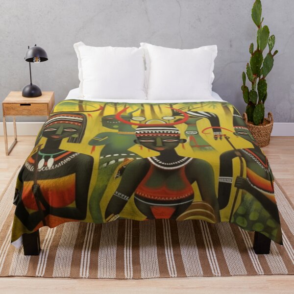 Item preview, Gabon African Art – Afrocentric Tribal Figures & Contemporary Abstract Design designed and sold by GSizzle1.