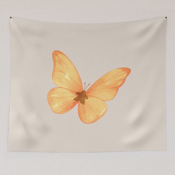 Item preview, Pretty Orange Watercolor Painting Butterfly Meeple designed and sold by TackyTime.