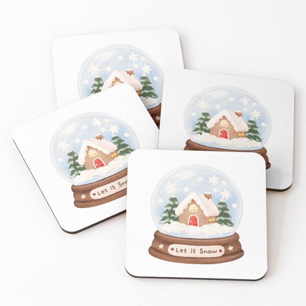 Item preview, Gingerbread House Snow Globe with Snowy Christmas Trees designed and sold by mmkn.art.